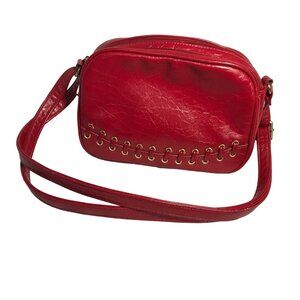 Alia Red Purse Bag  Clutch Handbag Storage Faux Leather Crossbody